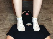 kelly_feet girl dominates guy socks worship and eating red thong 12/16