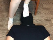 kelly_feet girl dominates guy socks worship and eating red thong 7/16