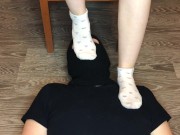 kelly_feet girl dominates guy socks worship and eating red thong 9/16
