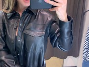 Melissa Burn risks being heard when masturbating in a women's fitting room 1/16