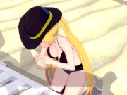 Hornet at the Beach - Azur Lane - 3D Hentai / Koikatsu 4/16