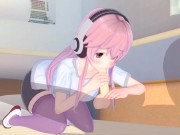 Super Sonico Blowjob, Boobjob, and Creampie - 3D Hentai / Koikatsu 2/16