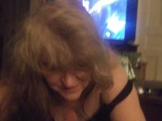 QUEENMILF SUCKS ME OFF WHILE I WATCH HER VINTAGE 90S PORN 7/16
