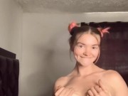 Tampon pull out and insert with green eyed babe! Close up! 1/16