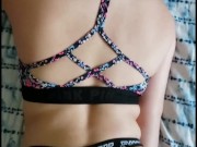 Daddy showered my victoria secret thong and stomach with cum  12/16