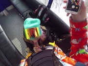 Sex with Hot Girl in the Cable Cars at the Ski Resort — POV Amateur Couple 2/16