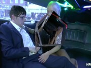 German Hooker Fuck old Ugly Rich Guy in Limo for Cash 2/16