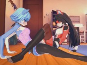 (3D Hentai)(Furry) Furry lesbian