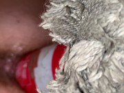 big  bottle in my sloppy cunt again! riding & ruining like crazy 15/16