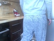 Fuck Me Hard on the Kitchen until I'll Cum Twice — Amateur Couple Sex 2/16