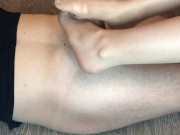 kelly_feet sexy girl footjob stockings & pantyhose cum on nylon 15/16