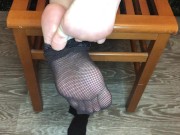 kelly_feet girl show new fishnets foot fetish pov nylon stockings 15/16