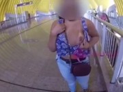 Sra. Feet safada se exibindo no metrô e na rua 4/16