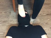 girl in ped nylon socks domination and mistress boy foot gagging 13/16