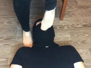 girl in ped nylon socks domination and mistress boy foot gagging 4/16