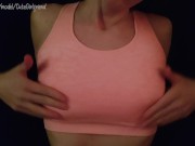 Quirky playing with boobs ASMR bra fetish 10/16