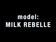 Punk  Smokes a Cigarette in Latex & Leather - Milk Rebelle 15/16