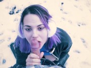 Public nudity Blowjob - Huge cum load on a walk in the Park 13/16