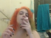 Smoking fetish Bee smoked in the tub 2 3/16