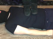 teen girl trampling boy in uggs and gray socks domination & femdom fetish 2/16
