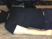 teen girl trampling boy in uggs and gray socks domination & femdom fetish 5/16