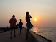 NO PANTIES at YACHT CLUB during evening walk 9/16