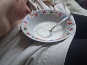 Доение сисек.Брызги молока. .Лактация 1/16