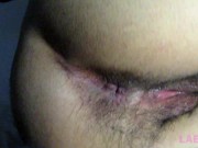 Masturbating my hairy wet pussy until orgasm (wet pussy sound + moaning) 4/16