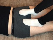 teen white socks socksjob underpants, socks footjob foot fetish feet 3/16