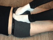 teen white socks socksjob underpants, socks footjob foot fetish feet 7/16