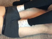 teen shoejob with uggs and stinky white socks footjob mistress underpants 13/16