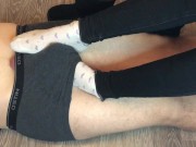 teen shoejob with uggs and stinky white socks footjob mistress underpants 16/16