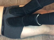 teen shoejob with uggs and stinky white socks footjob mistress underpants 4/16