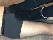 teen shoejob with uggs and stinky white socks footjob mistress underpants 5/16