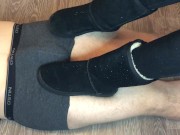 teen shoejob with uggs and stinky white socks footjob mistress underpants 6/16