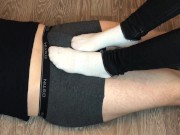 kelly_feet sweaty white socks compilation teen sockjob socks mistress 14/16