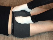 kelly_feet sweaty white socks compilation teen sockjob socks mistress 15/16