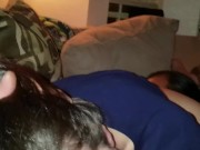 My slutty wife sucking my dick while our friend eats her pussy to orgasms 1/16