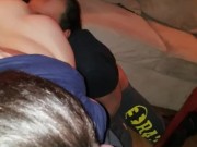 My slutty wife sucking my dick while our friend eats her pussy to orgasms 14/16