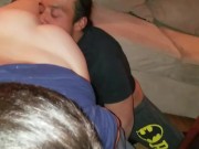My slutty wife sucking my dick while our friend eats her pussy to orgasms 15/16