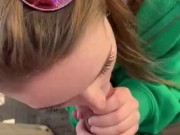 College girl gives a spontaneous public blowjob and almost gets caught 15/16