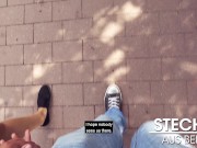 What a HORNY TEEN! Alessandra Amore rides my dick in public! Berlin Banger 5/16