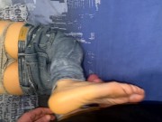 Paja con los pies e intento anal 2/16