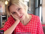 Public Agent Sex with Russian Teen in Mc'Donalds Toilet & Cum on Tits / Kiss Cat 1/16