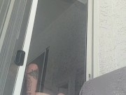 In public horny teen shows off her pussy and rides dildo till she cums 12/16