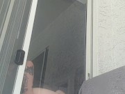 In public horny teen shows off her pussy and rides dildo till she cums 13/16