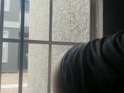 In public horny teen shows off her pussy and rides dildo till she cums 3/16