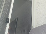 In public horny teen shows off her pussy and rides dildo till she cums 9/16