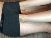 sexy teen girl footjob after study with nylon stockings foot fetish 12/16