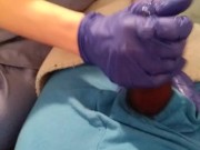 Sexy Nurse With Latex Gloves Gives Blow Job To Patient No COVID-19 1/16